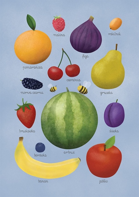 Plakat Owoce A3
